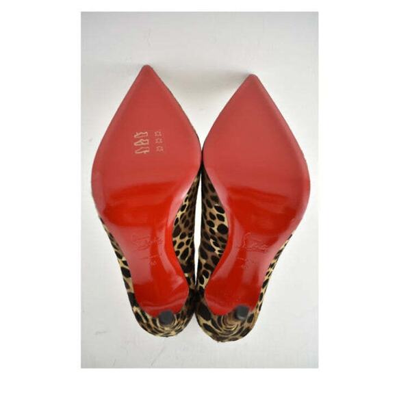 Christian Louboutin So Kate 120 Pony Fur Leopard Black Brown Heel Pump 40 - Picture 12 of 12